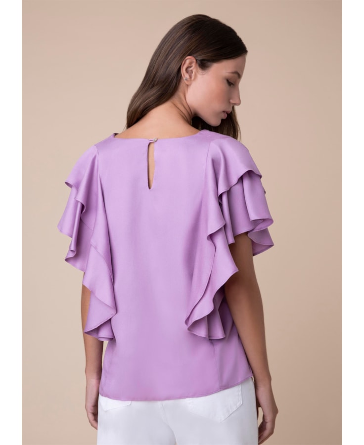 Blusa Babados Lavanda