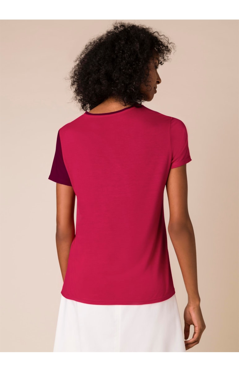 Blusa Bicolor Malha Vermelho