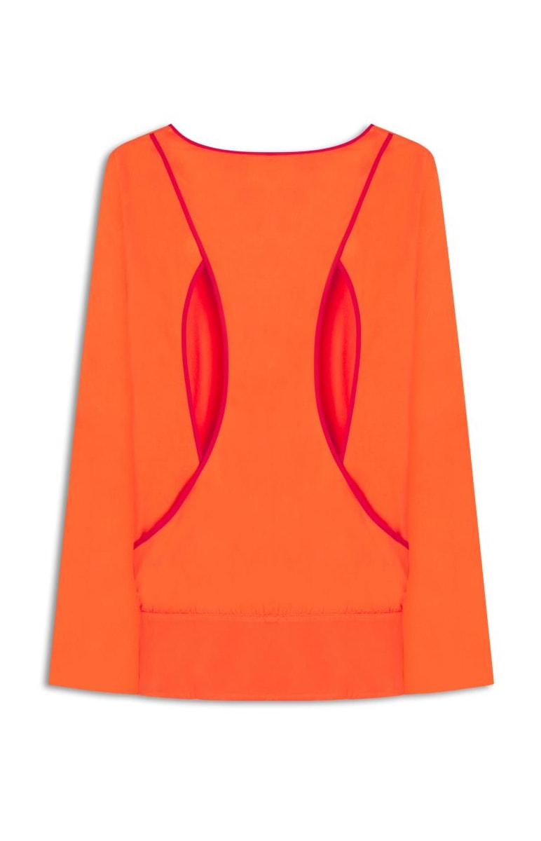Blusa Bicolor Orange