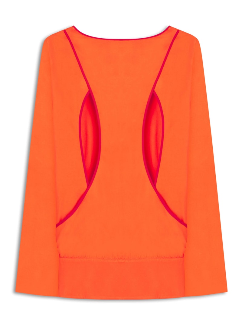 Blusa Bicolor Orange