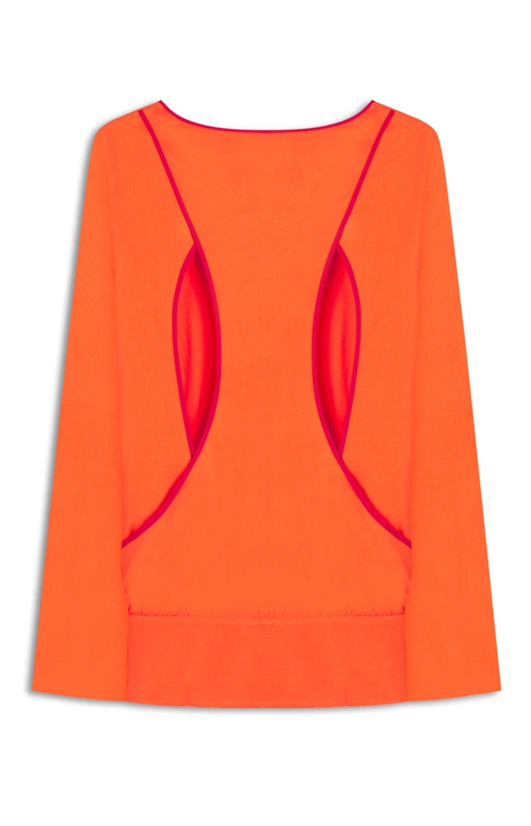 Blusa Bicolor Orange
