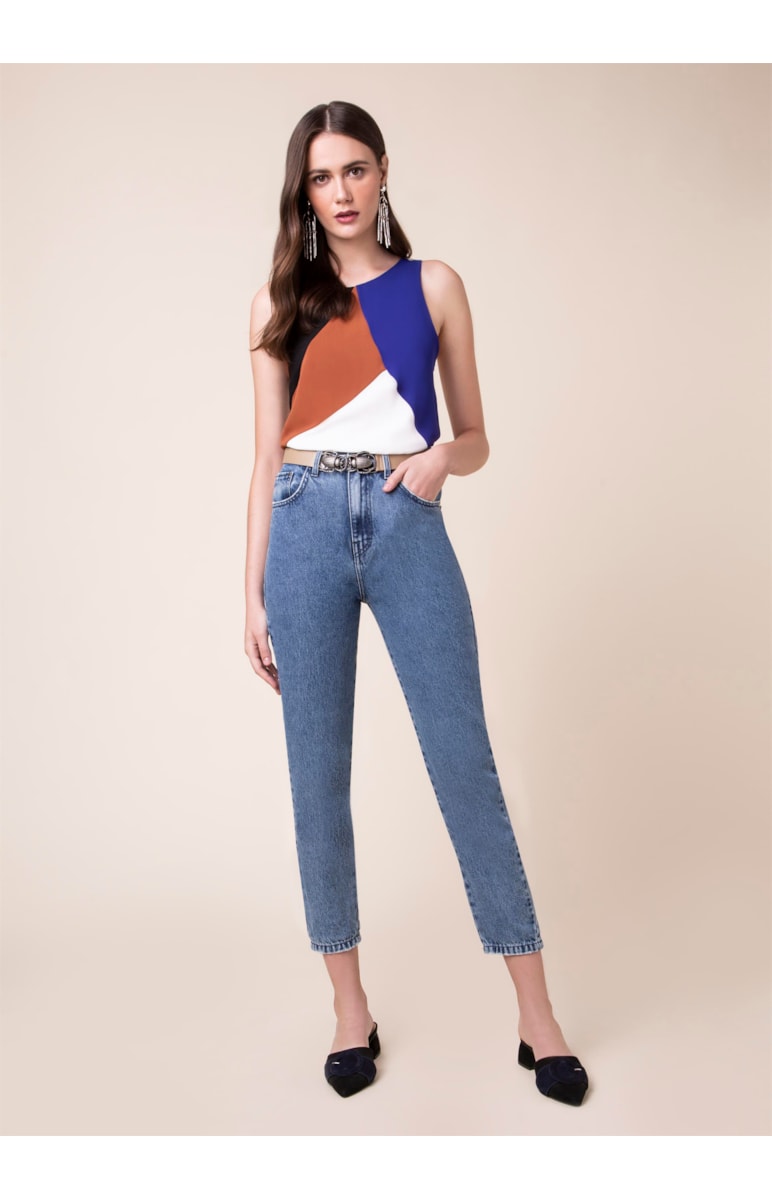 Blusa Boneca Frente Azul Seco