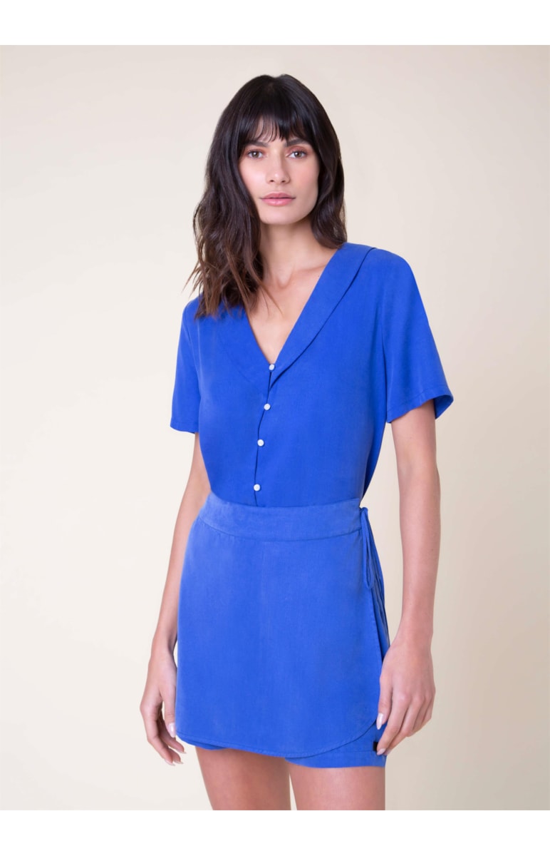 Blusa Botões Azelha Marinho