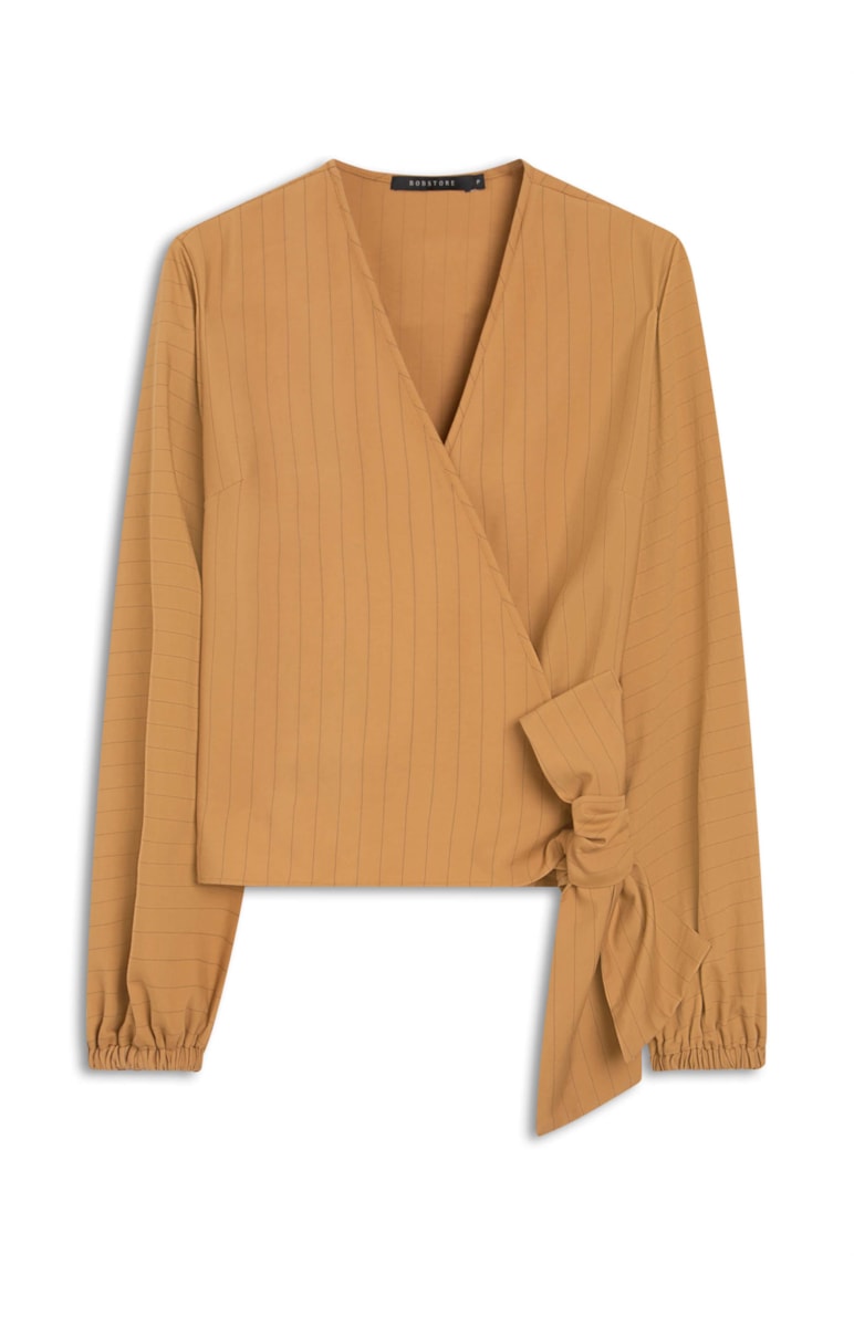 Blusa Cachequer Stripes Caramelo