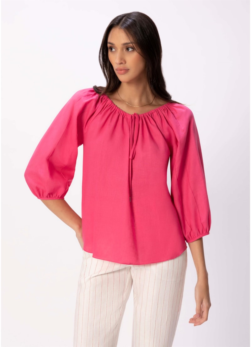 Blusa Cambraia Linho Blend Pink