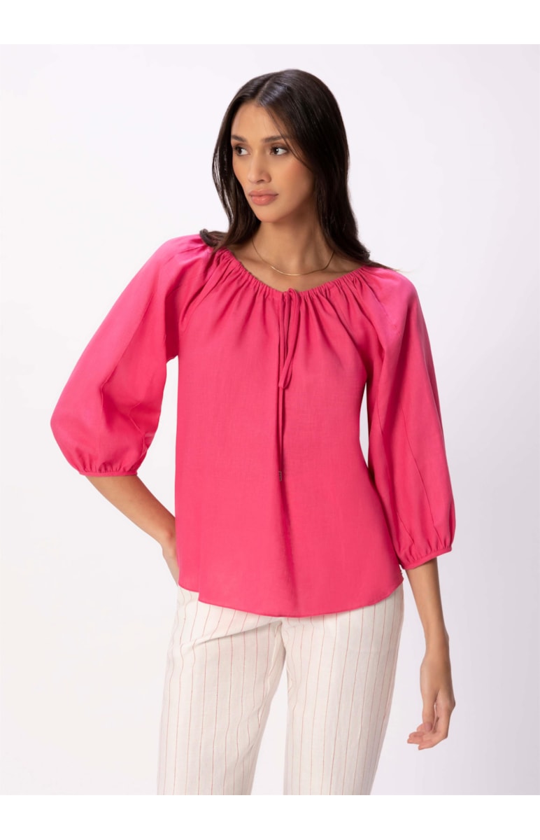 Blusa Cambraia Linho Blend Pink