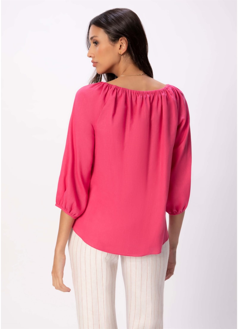 Blusa Cambraia Linho Blend Pink