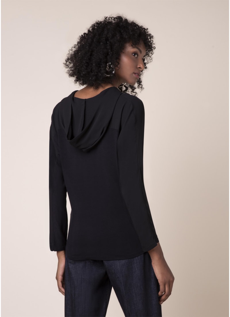 Blusa Capuz Malha Flow Preto