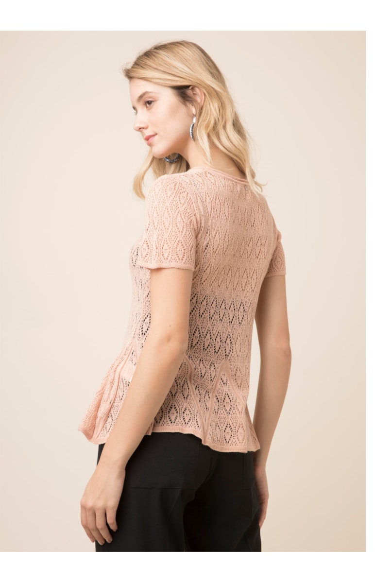 Blusa Careca Rendada Nude
