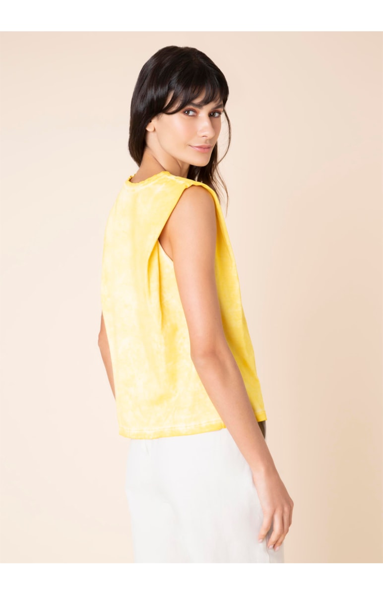 Blusa Cava Coberta Amarelo Claro