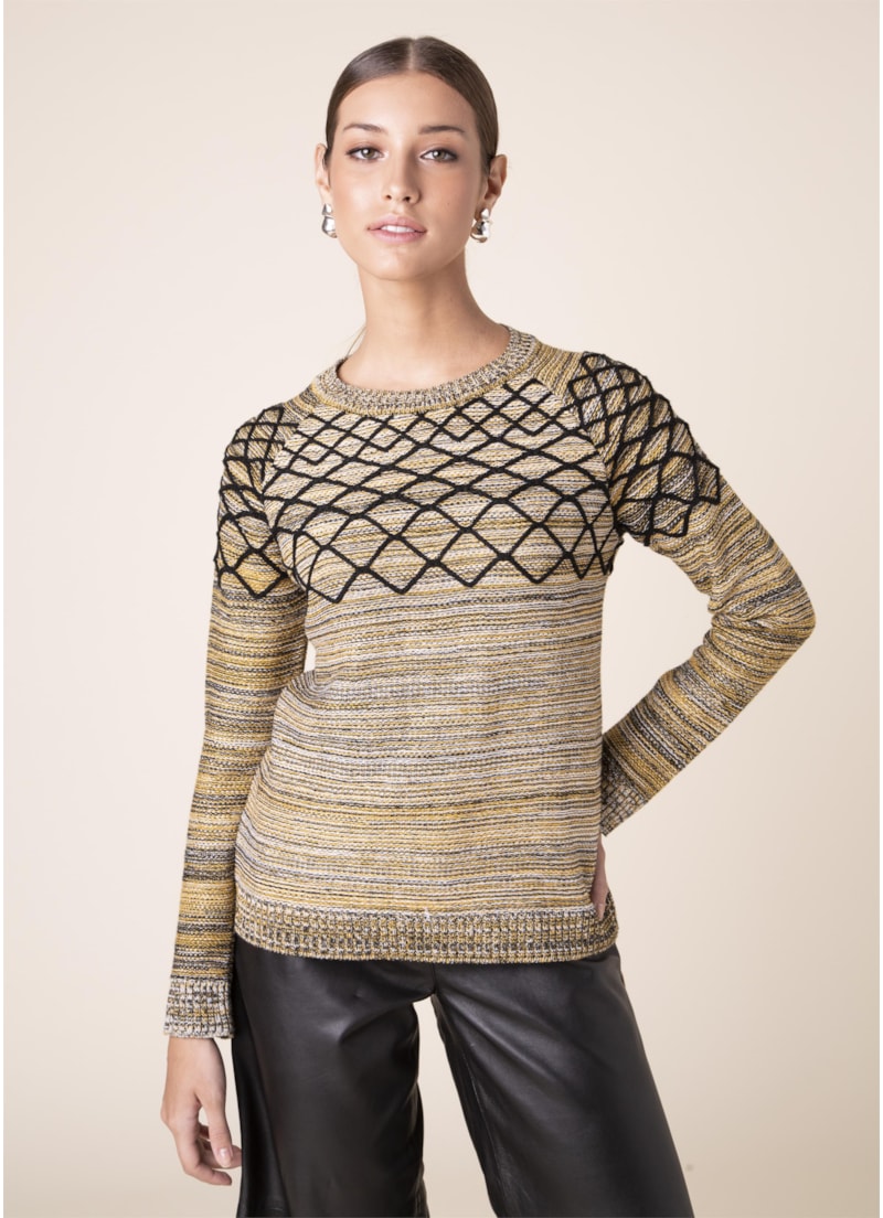 Blusa Colmeia Mostarda