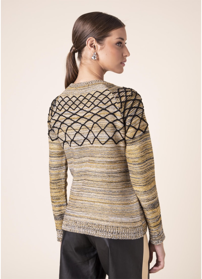 Blusa Colmeia Mostarda