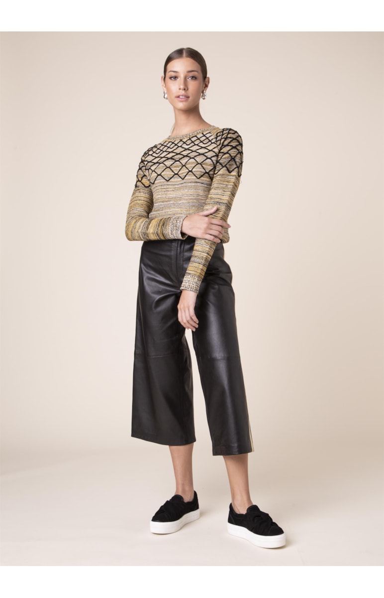 Blusa Colmeia Mostarda