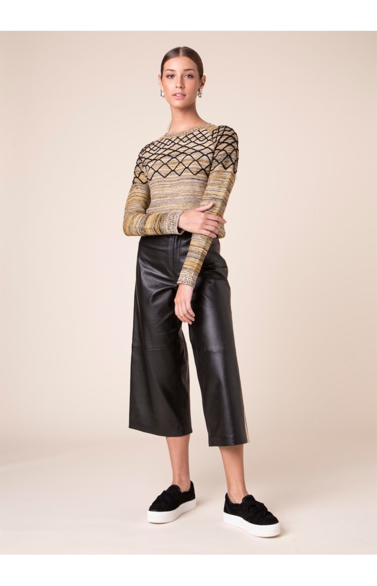 Blusa Colmeia Mostarda