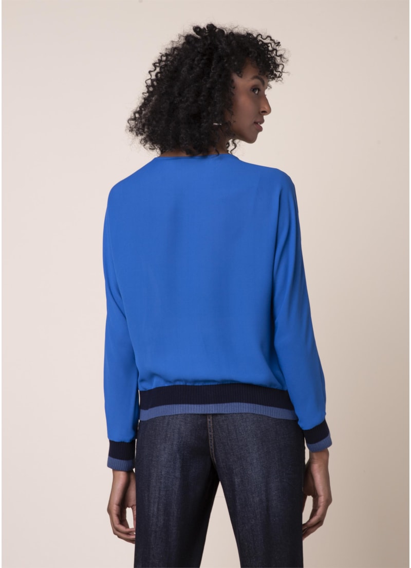 Blusa Contrastes Azul