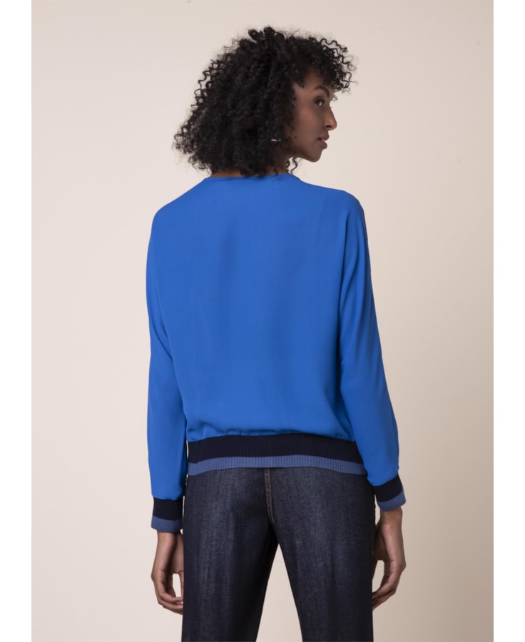Blusa Contrastes Azul