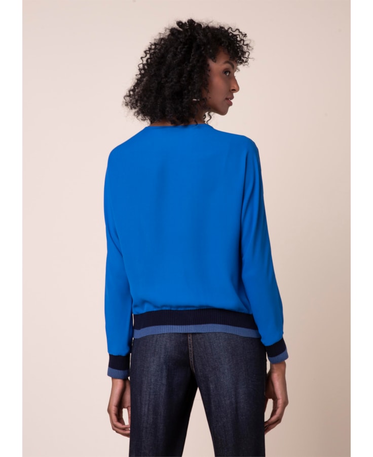 Blusa Contrastes Azul