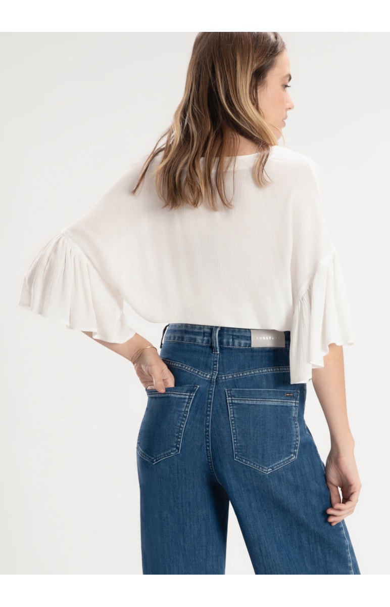 Blusa Crepe India Off White