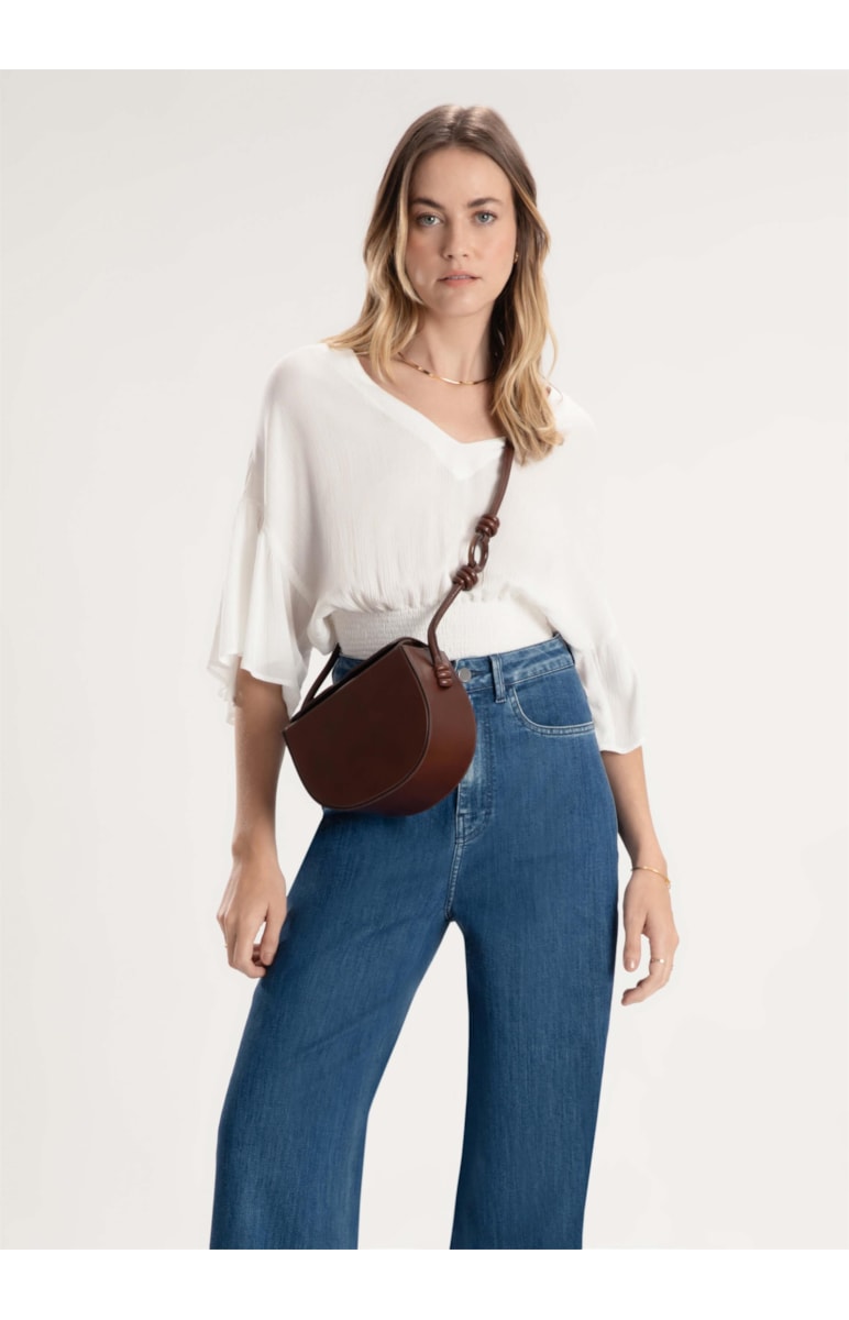 Blusa Crepe India Off White