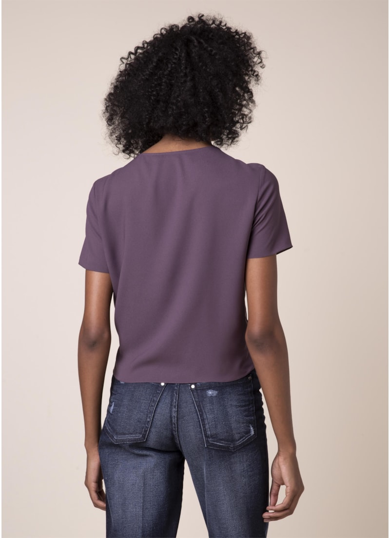 Blusa Cropped Amarração Bordeaux