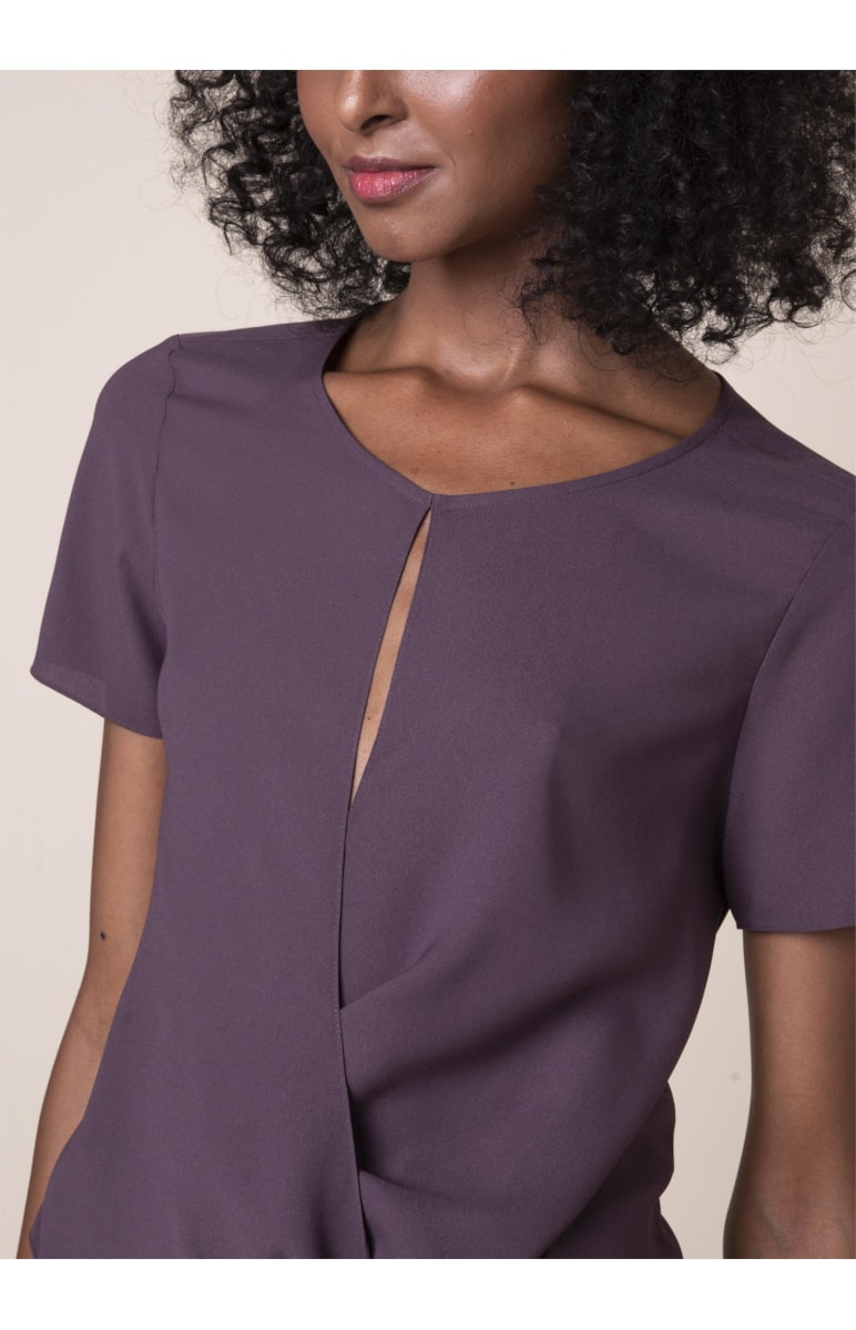 Blusa Cropped Amarração Bordeaux