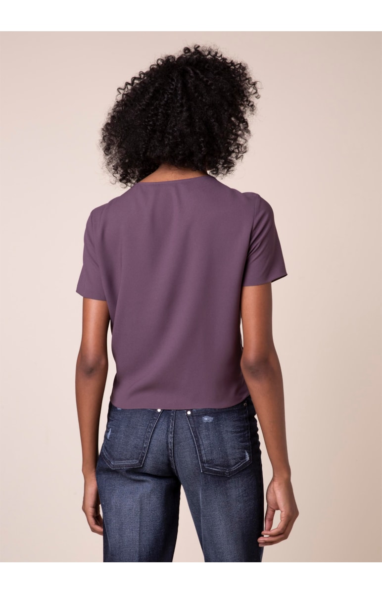 Blusa Cropped Amarração Bordeaux