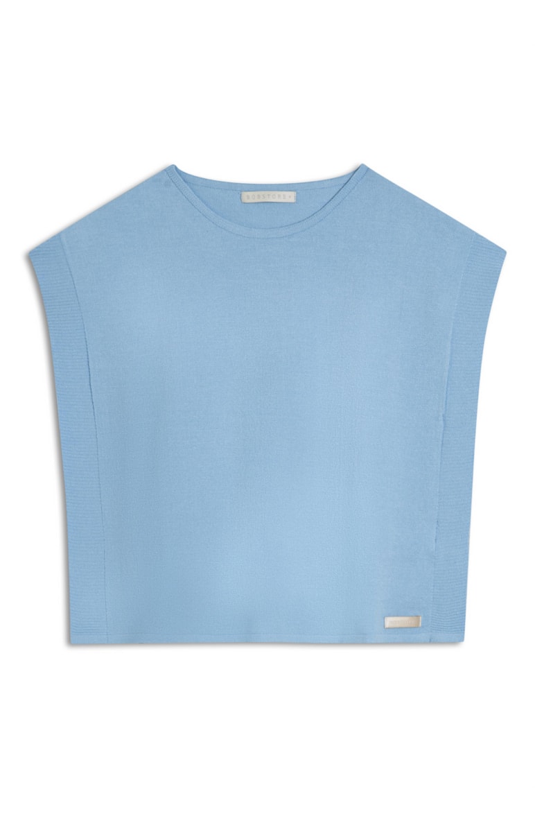 Blusa Cropped Cavas Azul Jeans