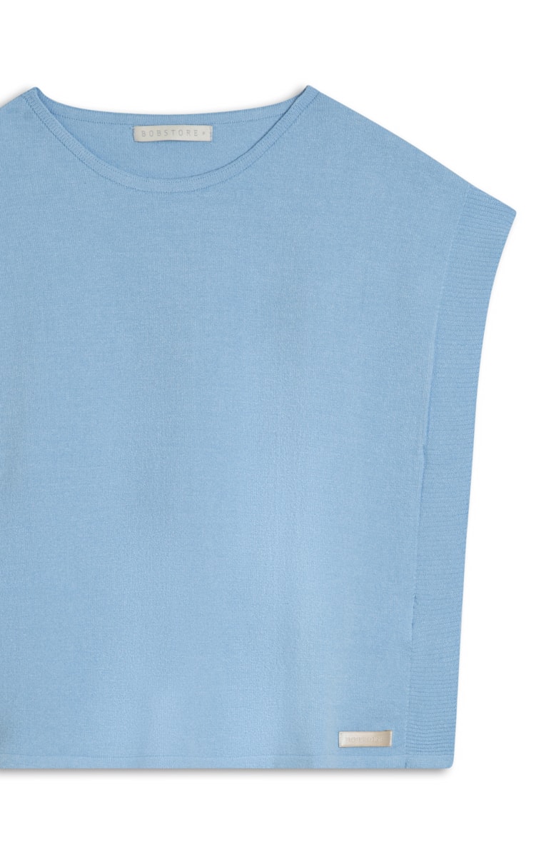Blusa Cropped Cavas Azul Jeans