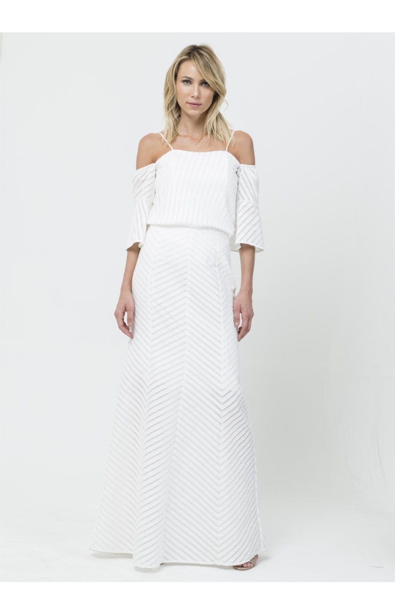 Blusa Cropped Listrada Off White