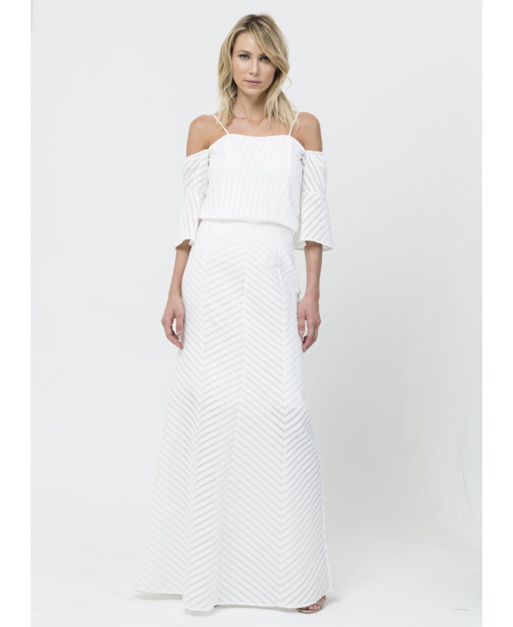 Blusa Cropped Listrada Off White