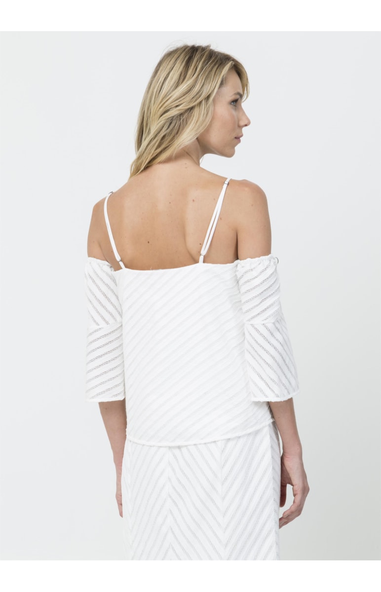 Blusa Cropped Listrada Off White