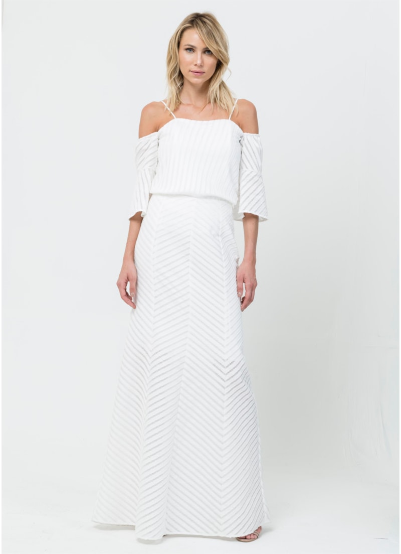 Blusa Cropped Listrada Off White