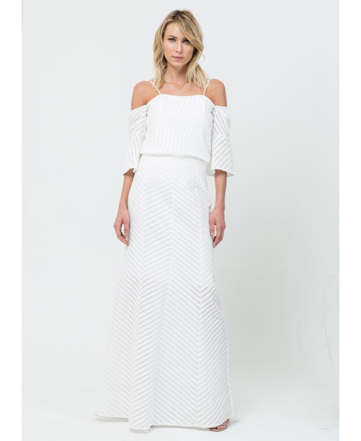 Blusa Cropped Listrada Off White