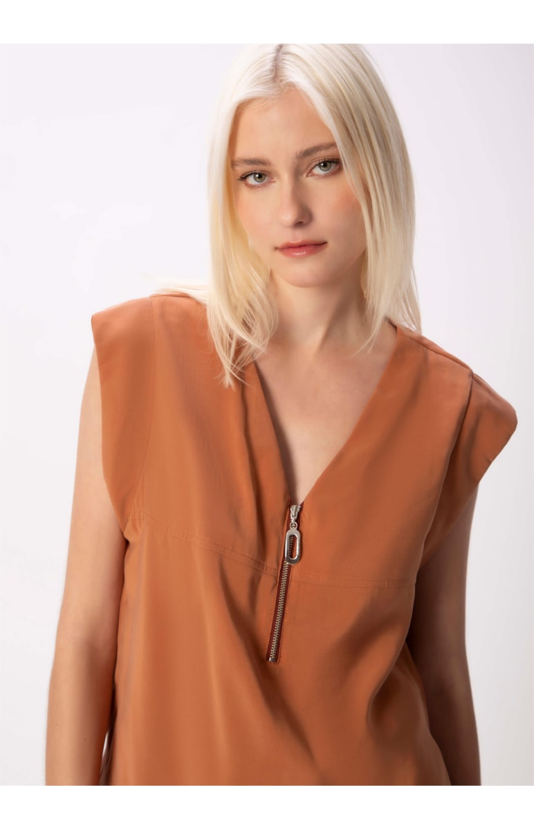 Blusa Cupro Touch Terra