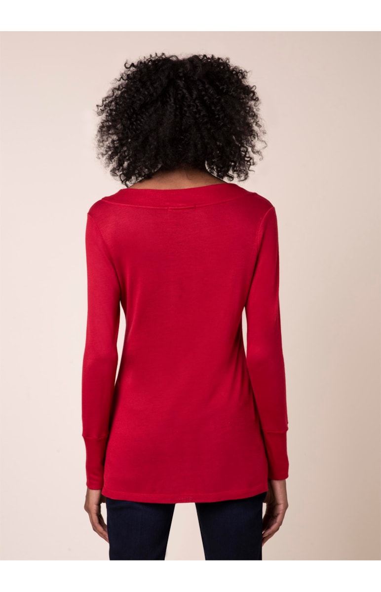 Blusa Decote Assimétrico Vermelho