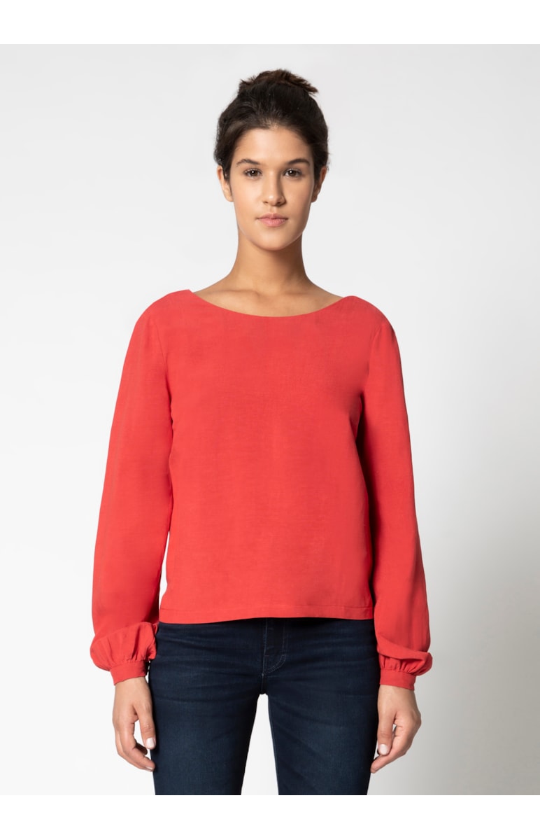 Blusa Decote Costas Vermelho