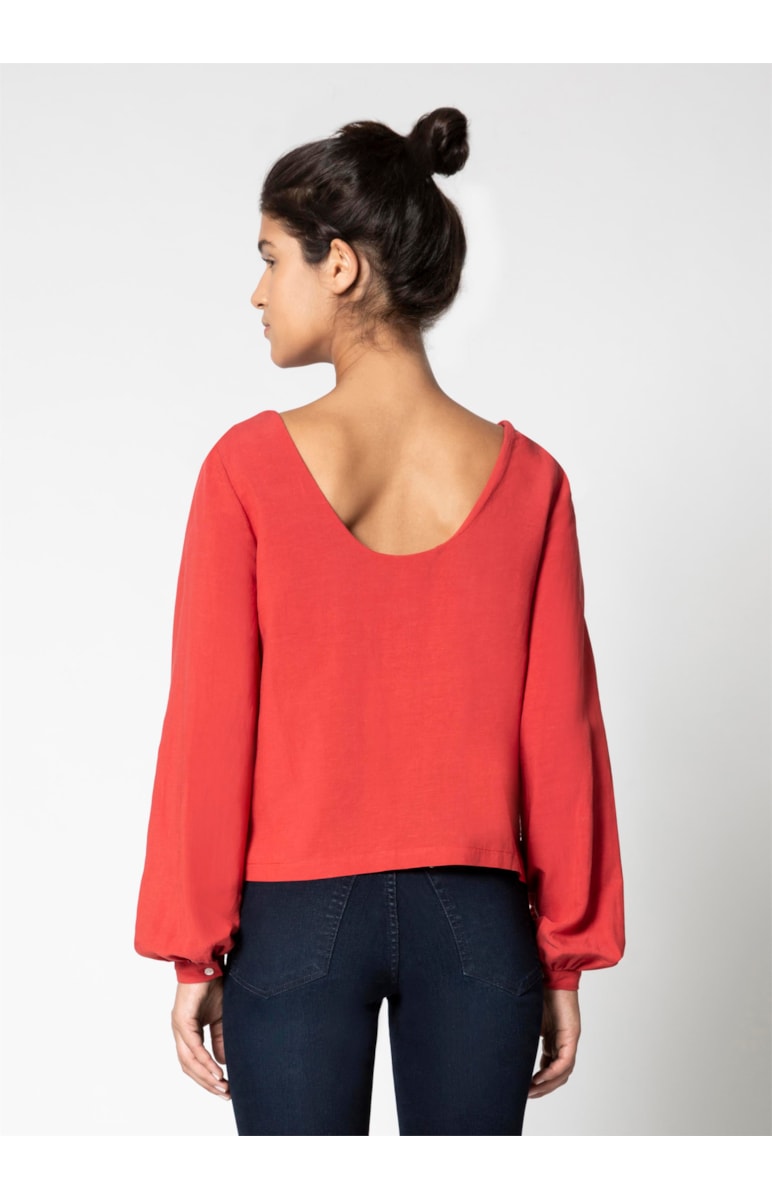 Blusa Decote Costas Vermelho