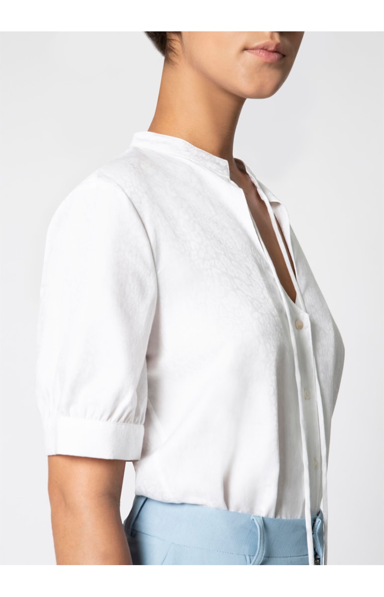 Blusa Decote Redondo Off White