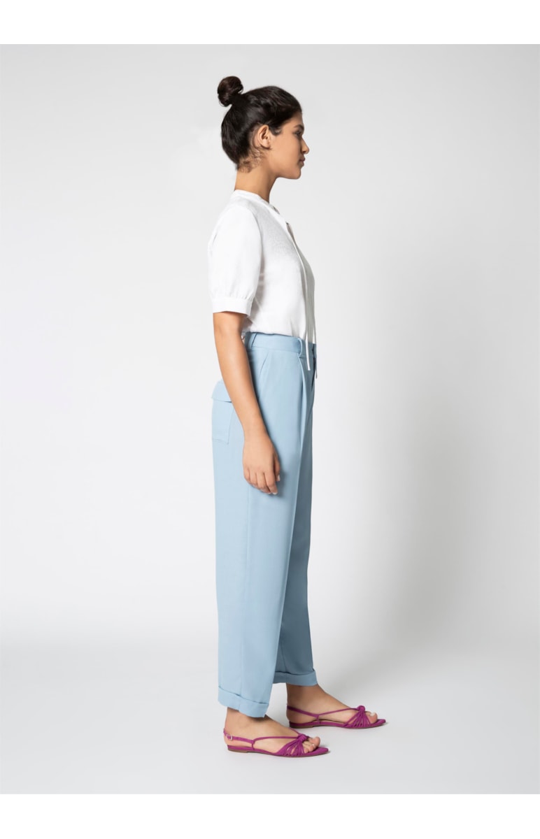 Blusa Decote Redondo Off White