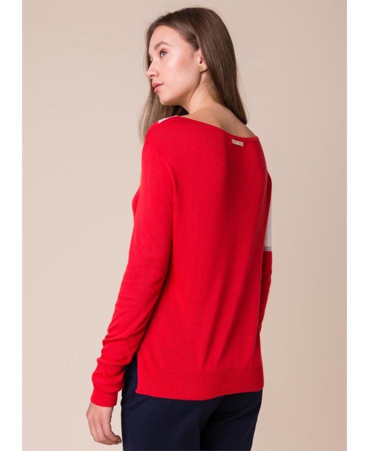 Blusa Detalhe Vazado Coral