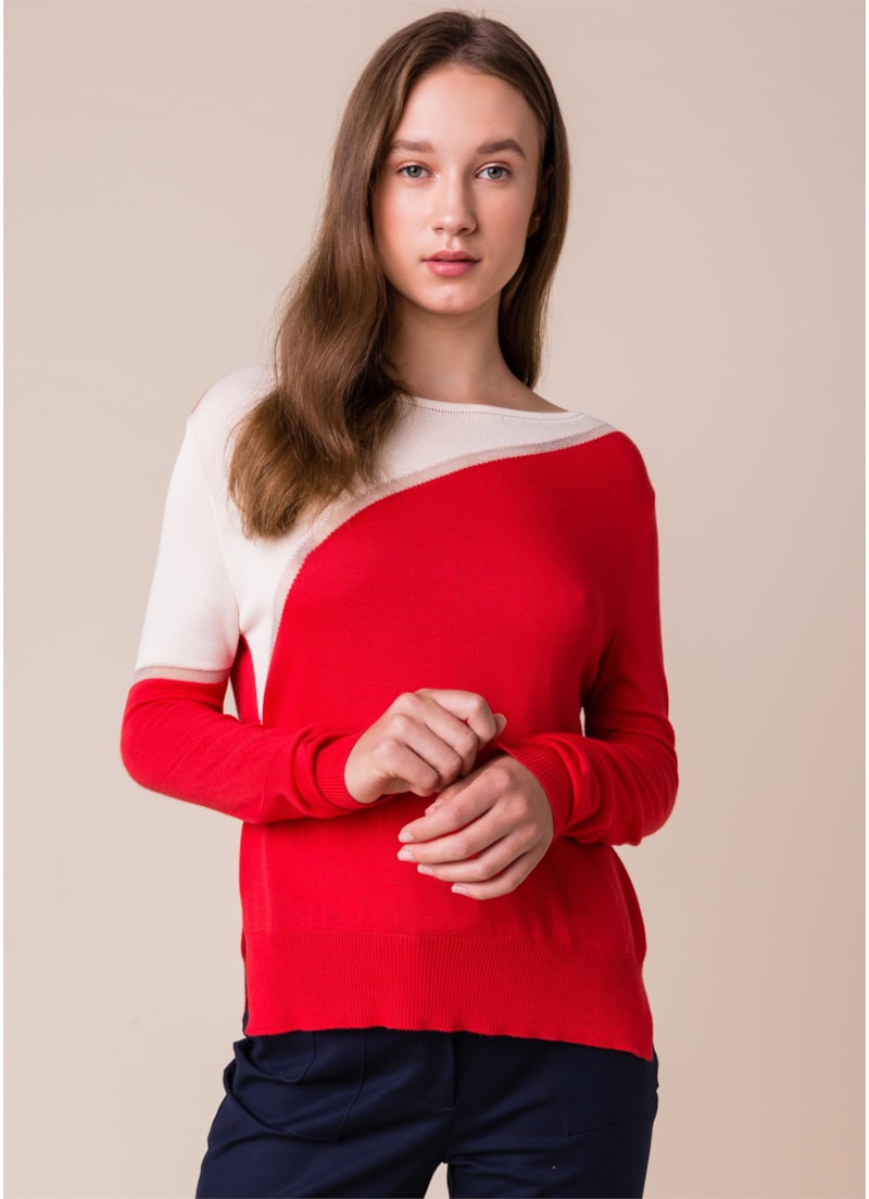 Blusa Detalhe Vazado Coral