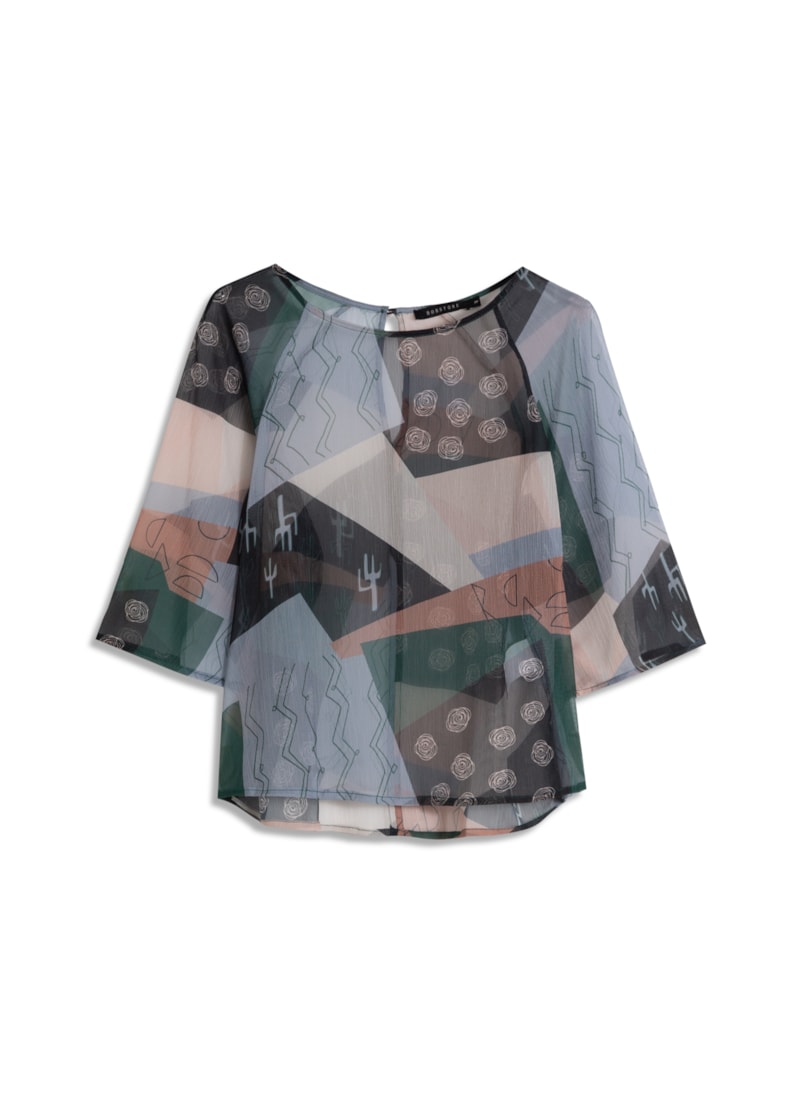 Blusa Estampa Patchwork Estampado