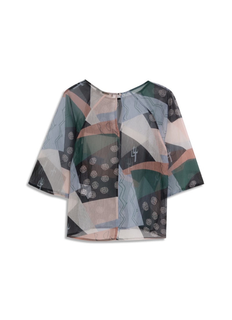Blusa Estampa Patchwork Estampado