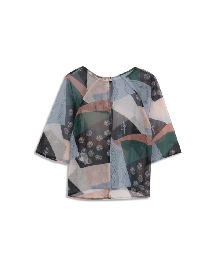 Blusa Estampa Patchwork Estampado