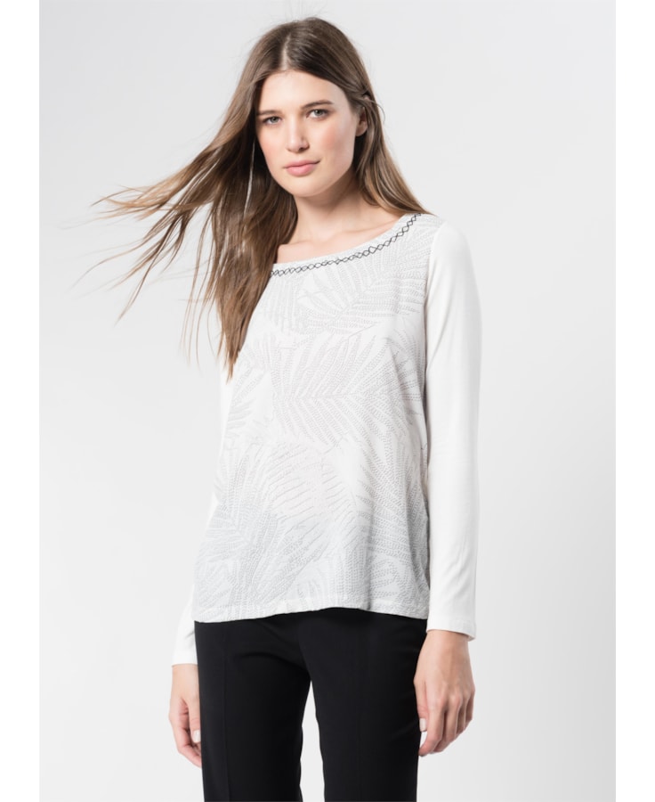 Blusa Estampada Nesgas Estampado