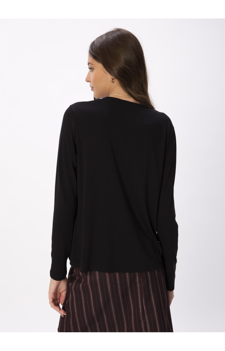 Blusa Fenda Básica Preto