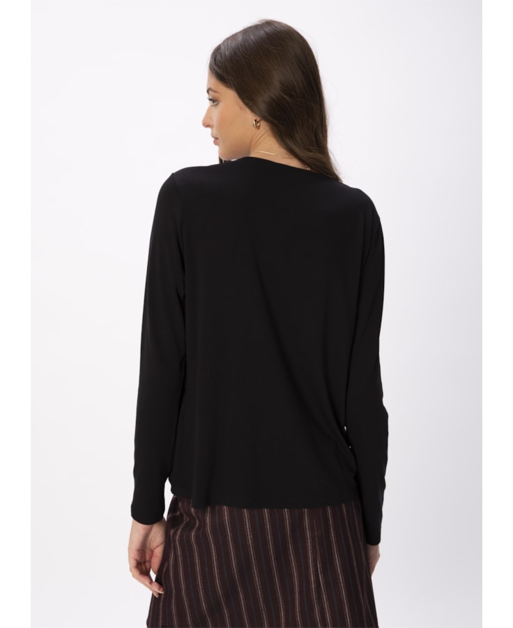 Blusa Fenda Básica Preto