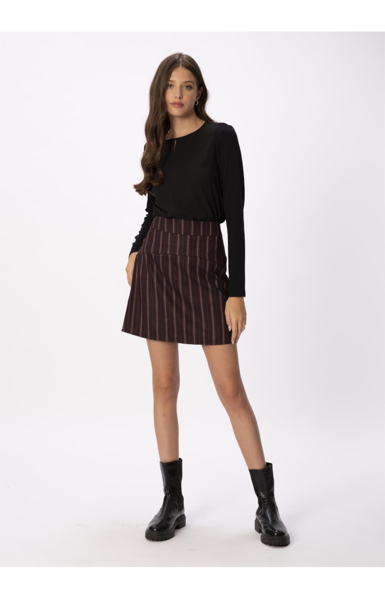 Blusa Fenda Básica Preto
