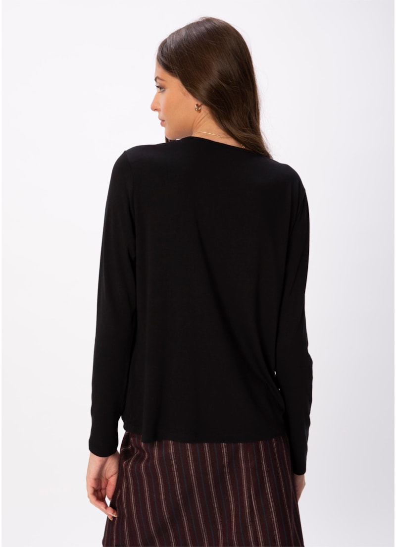 Blusa Fenda Básica Preto