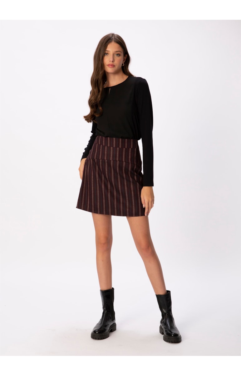 Blusa Fenda Básica Preto